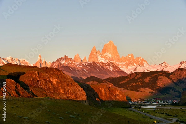 Obraz sunset in the mountains