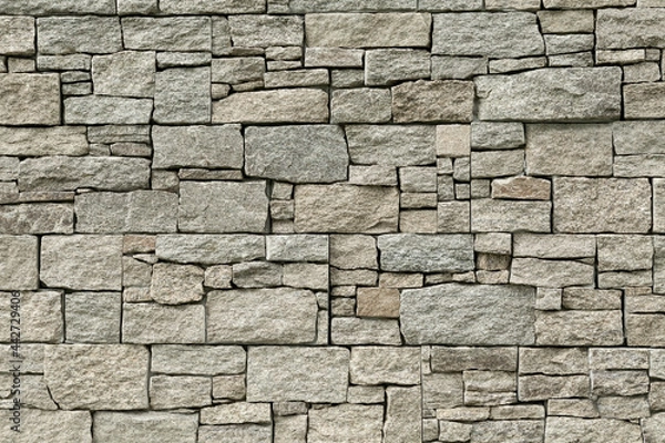 Fototapeta Grey Sandstone Brick Pattern (Landscape)