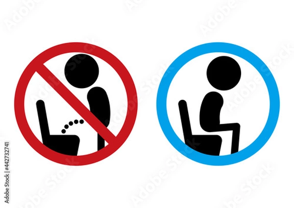 Obraz 様式トイレで座って用を足すように促すイラスト