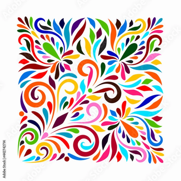 Fototapeta Vector Otomi Style Square Composition