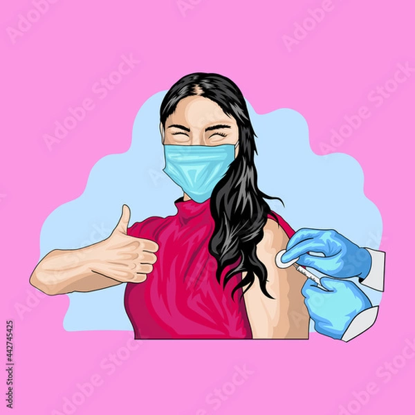 Obraz let's vaccinate the corona virus