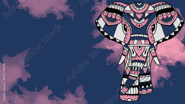 Obraz Mandala Elephant Wallpaper Background 