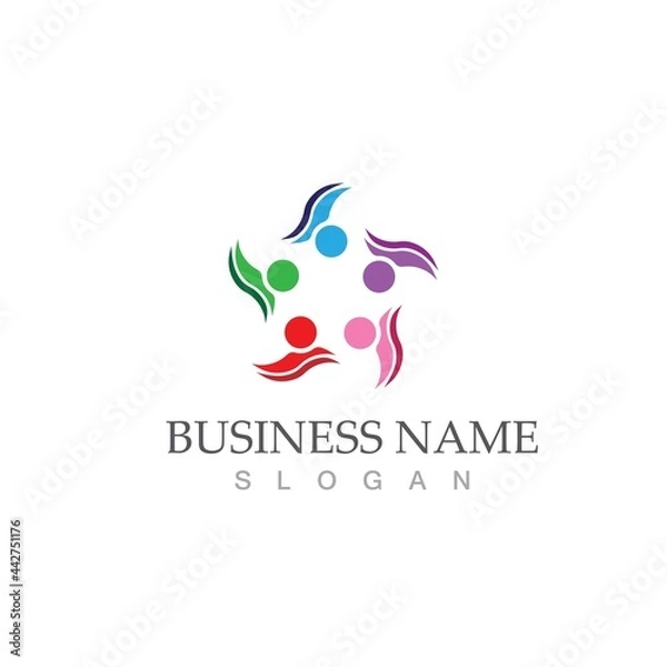 Fototapeta Community, network and social icon