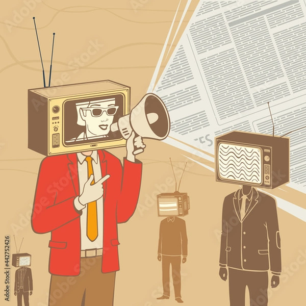 Obraz Vector illustration agitation and propaganda