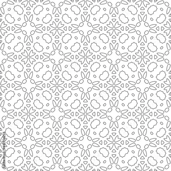 Fototapeta 
Vector geometric pattern. Repeating elements stylish background abstract ornament for wallpapers and 

backgrounds. Black and white colors 