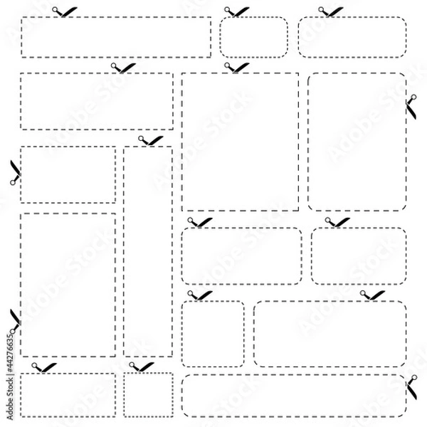 Obraz Blank paper banners isolated on white background