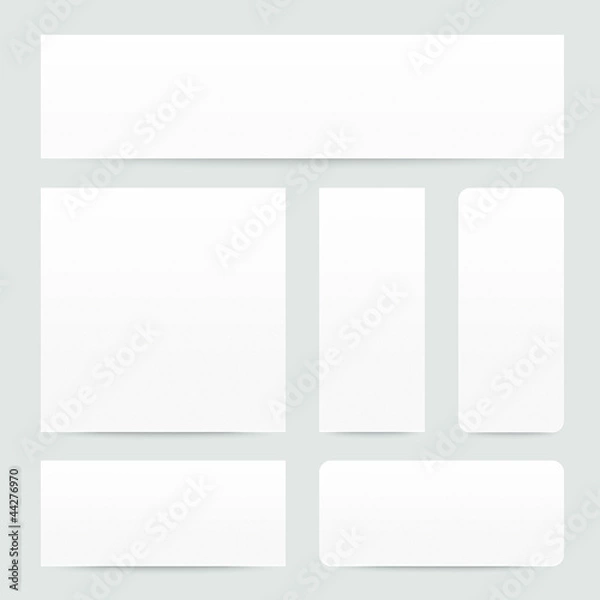 Obraz Different paper banners with shadows