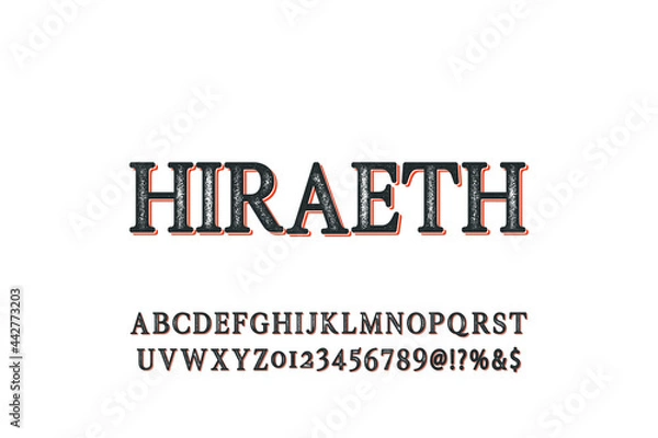 Obraz vector alphabet font, gray and green style background, typeface vector design