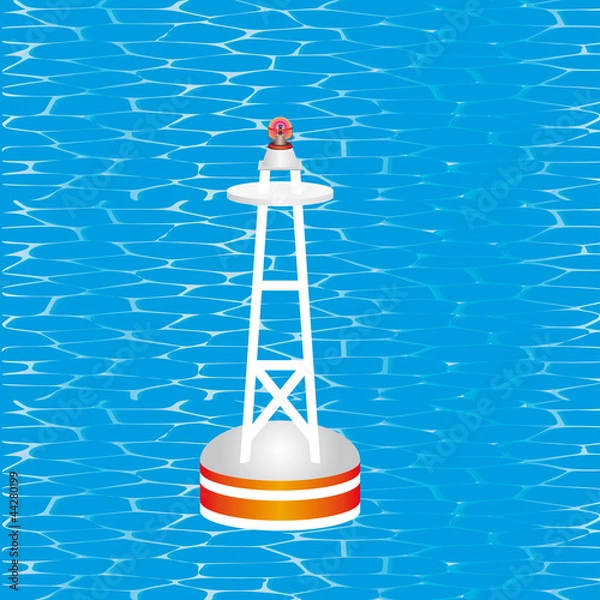 Fototapeta Nautical Buoy. Floating buoy on the Water
