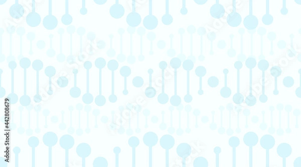 Fototapeta DNA genetics seamless pattern. Blue background. Chromosomal genetic spiral illustration. EPS 10 vector icon