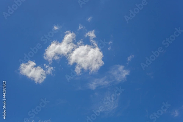 Fototapeta blue sky with white cloud landscape background	