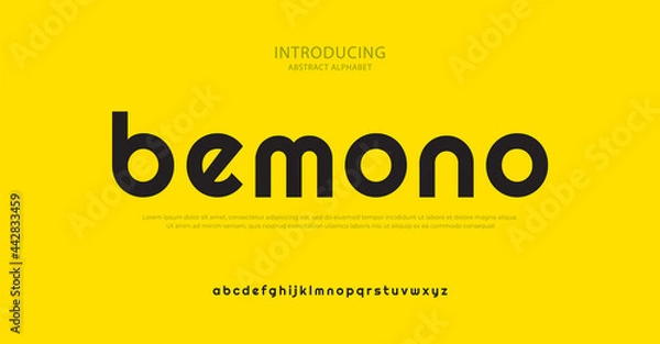 Obraz Future minimal alphabet font. Typography urban style fonts for sport, technology, digital, aplication, movie logo design