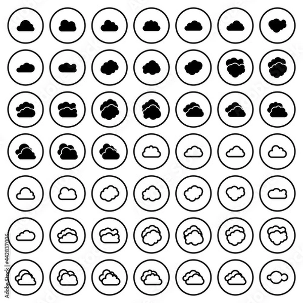 Fototapeta cloud icon set vector sign symbol