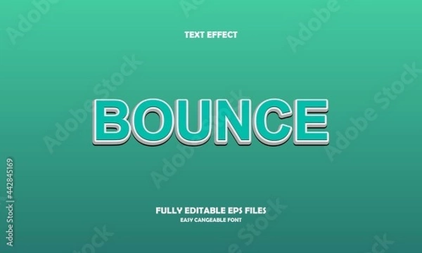 Fototapeta bounce style editable text effect