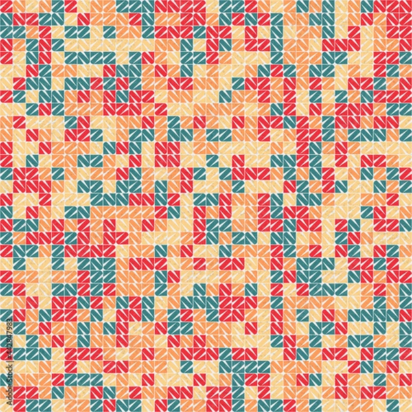 Fototapeta Abstract Geometric Pattern generative computational art illustration