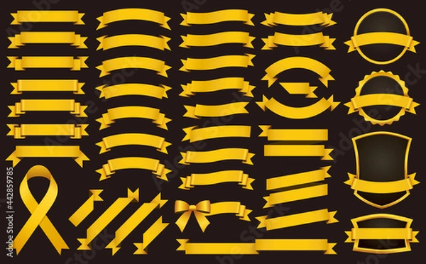 Fototapeta リボン素材セット 41 ribbons vector set