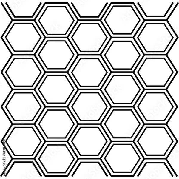 Obraz seamless pattern hexagon with honeycomb style, simple vector