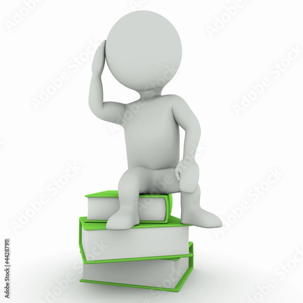 Obraz white puppet in reflection