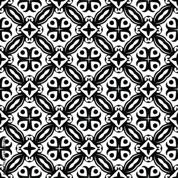 Fototapeta Seamless vector pattern in geometric ornamental style. 