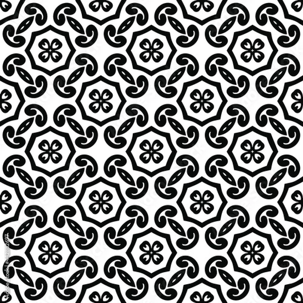 Fototapeta Seamless vector pattern in geometric ornamental style. 