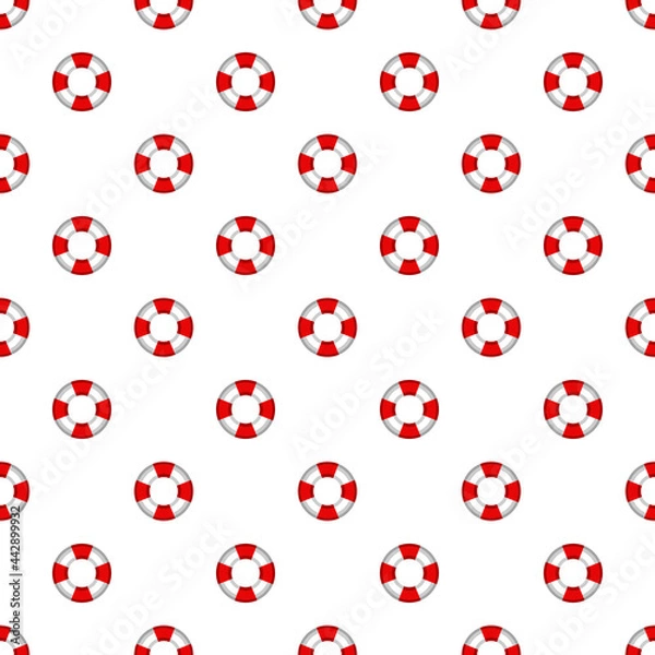 Fototapeta Lifebuoy vector print, seamless pattern for printing clothes, paper, fabric.