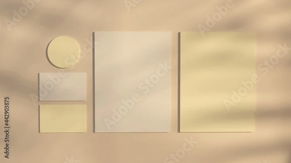Fototapeta Stationary Business card mockup 3d rendering