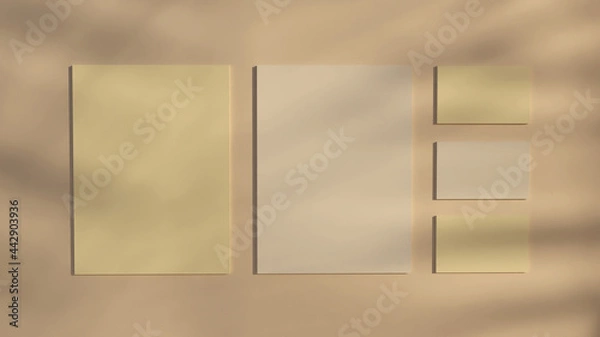 Fototapeta Stationary Business card mockup 3d rendering