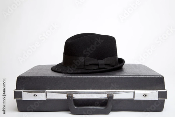 Obraz Agenten Koffer mit Hut