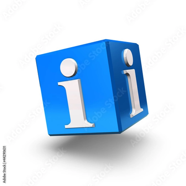 Obraz Blue Info Box Backward