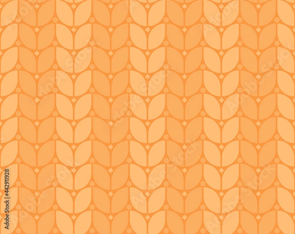Obraz Knitted or wheat seamless pattern. Vector illustration.