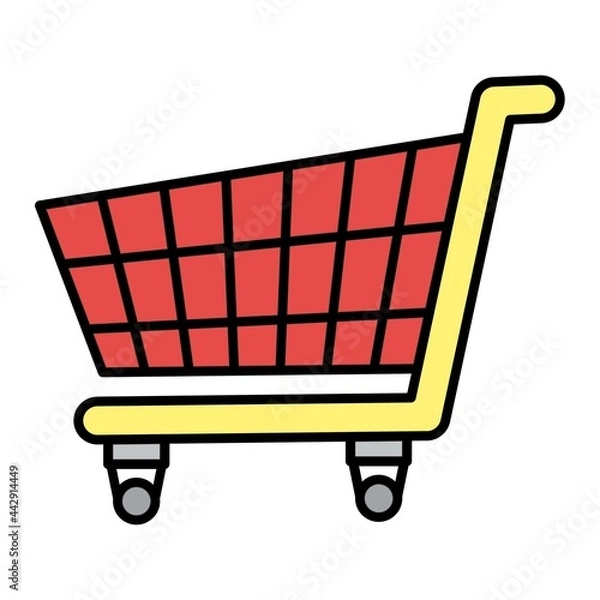 Obraz Vector Cart Filled Outline Icon Design