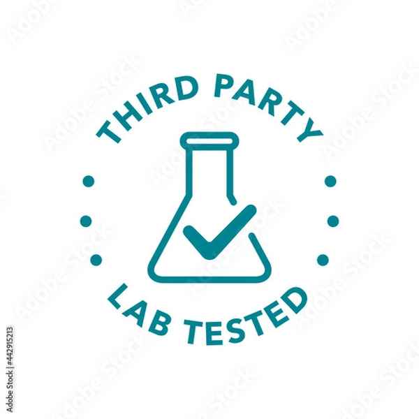 Fototapeta Lab tested round vector badge icon design