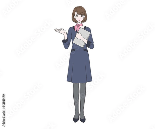 Obraz 案内をする受付嬢