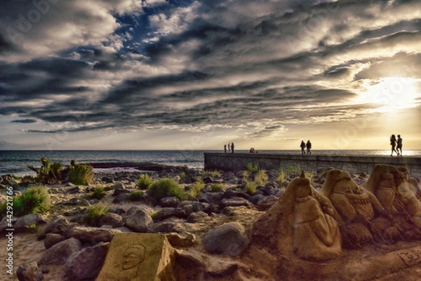 Obraz sunset over the beach