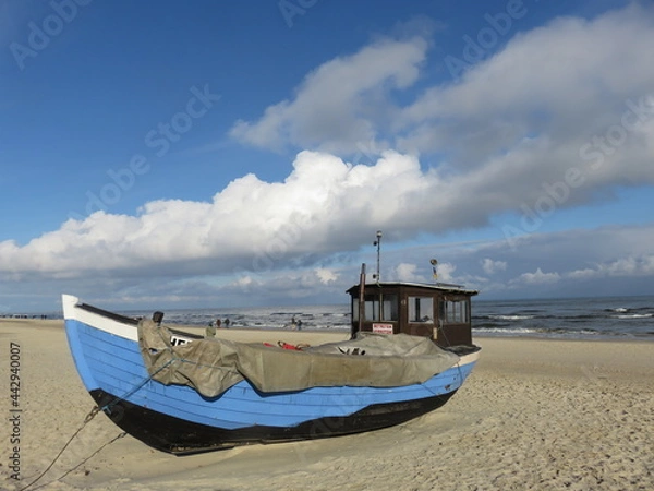 Obraz Usedom Boot am Strand