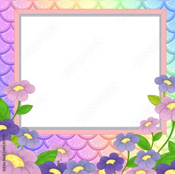 Obraz colourful floral fame vector background 