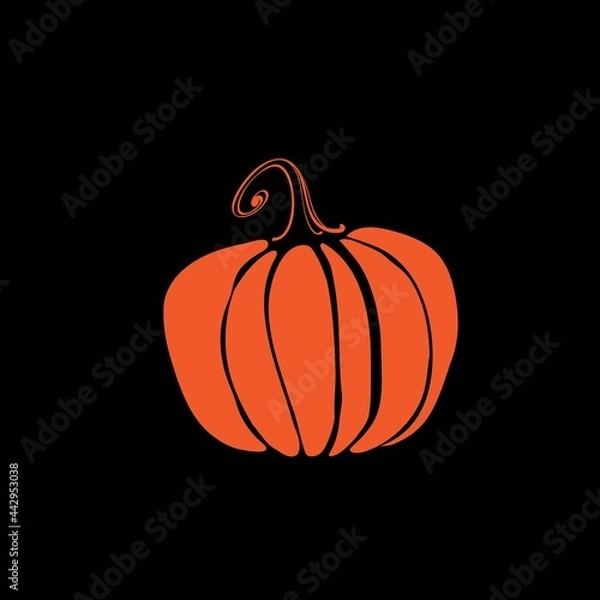 Obraz Isolated flat pumpkin Halloween vector design