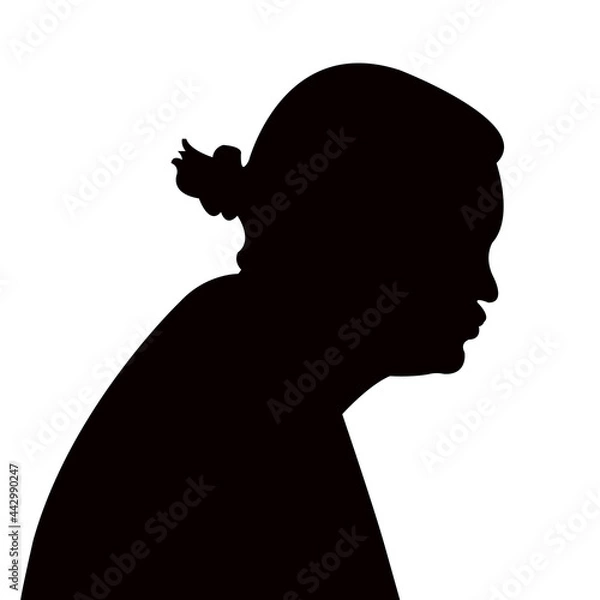 Obraz a woman head silhouette vector