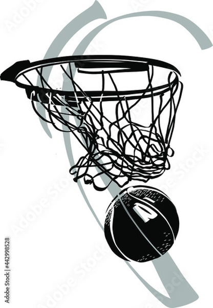 Obraz basketball hoop and net