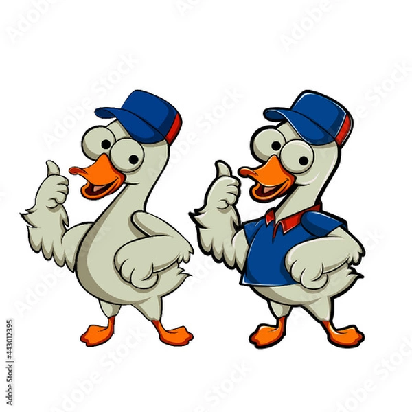 Obraz icon cartoon Duck funny