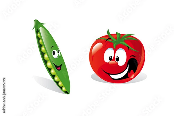 Obraz pea and tomato