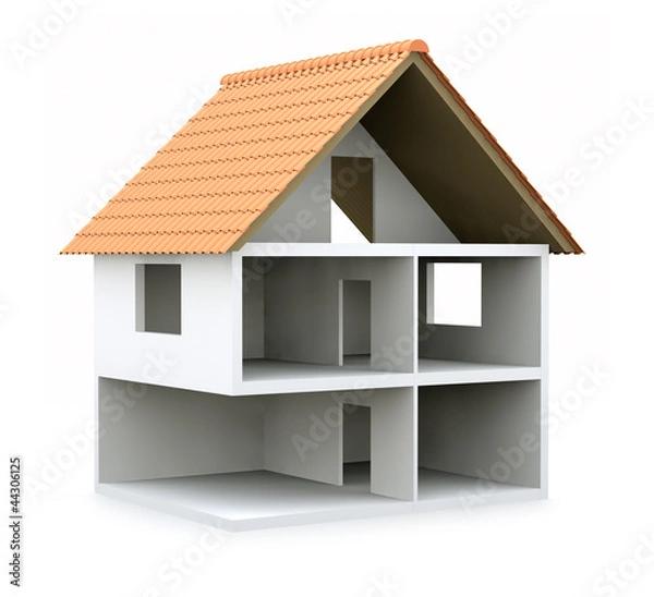 Obraz 3D house cross section