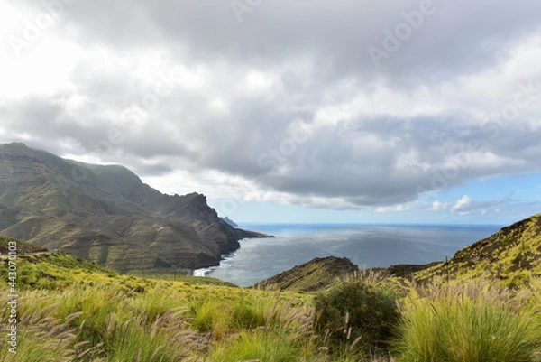 Fototapeta clouds over the mountains