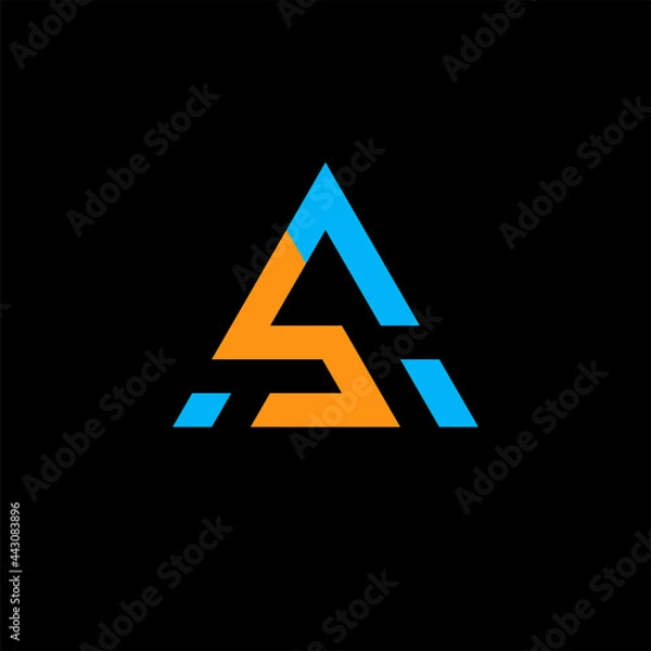 Obraz SA Logo Creative Modern Minimal Alphabet S A Initial Letter Mark Monogram Editable in Vector Format