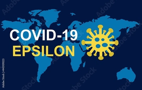 Fototapeta World map - covid-19 epsilon variant