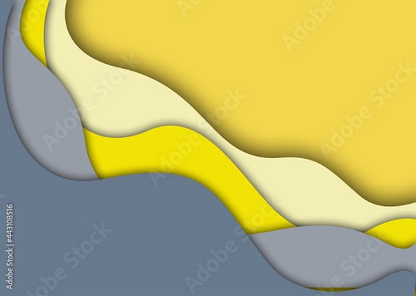 Obraz abstract wave yellow wallpaper