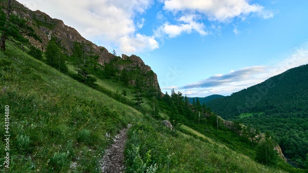 Obraz The trail along the mountainside.