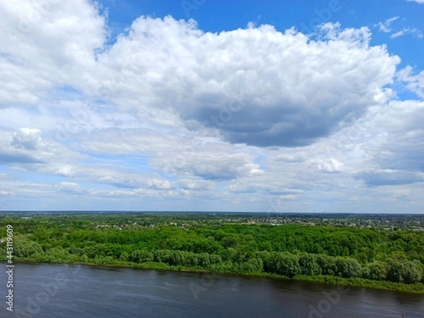 Obraz clouds over the lake