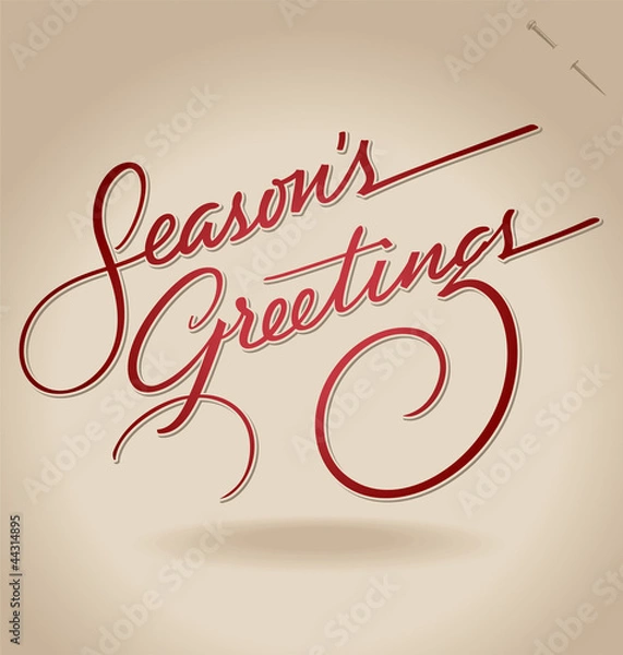 Obraz 'season's greetings' hand lettering (vector)