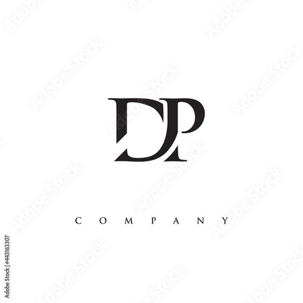 Fototapeta Initial DP logo design vector